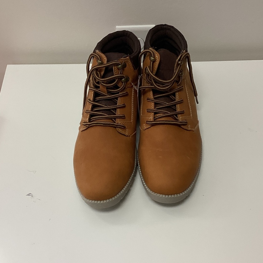 Deer stags Men's Tan Leather Boots with Dark Brown Accents size 8.5 - Picture 6 of 6